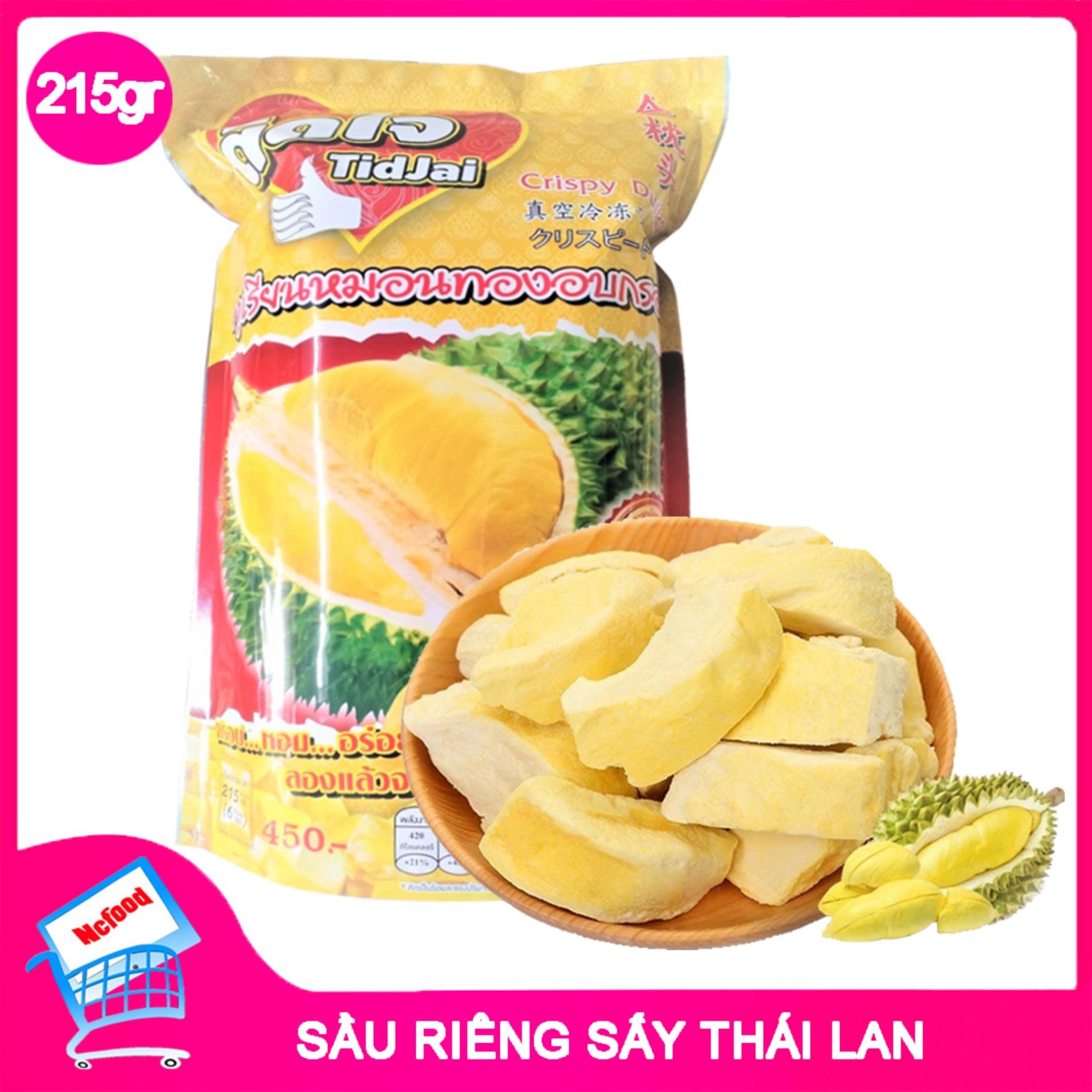 Sầu riêng sấy / măng cụt sấy / dâu tây sấy gói to 215g - thái lan