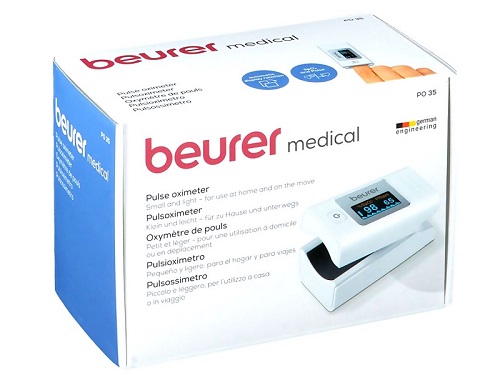 Máy đo nồng độ oxy trong máu SpO2 và nhịp tim Beurer PO35