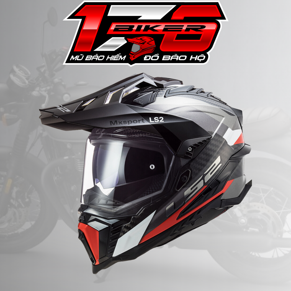 Mũ bảo hiểm dual sport ls2 mx701 c explorer carbon đẳng cấp - biker 176 - mũ bảo hiểm & dầu nhớt vũng tàu