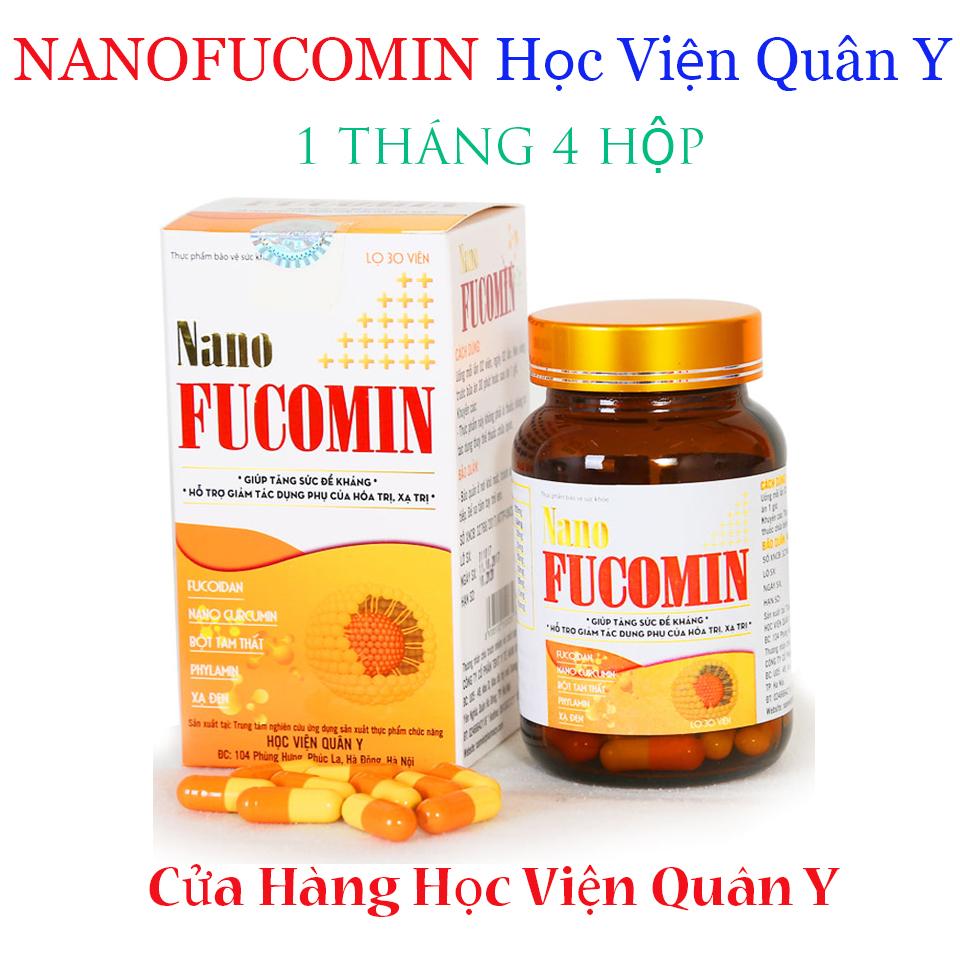 [HCM]1 tháng 4 hộp Nano Fucomin Học Viện Quân Y - SP hỗ trợ điều trị và phòng ngừa u bướu