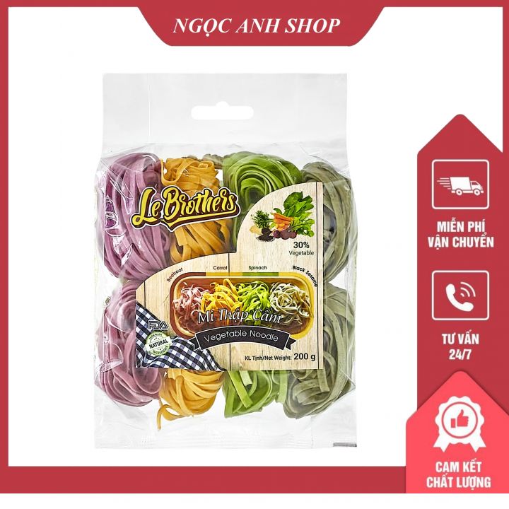 Mì Rau Củ Thập Cẩm Duy Anh Mì Tươi Rau Củ Organic 200Gram