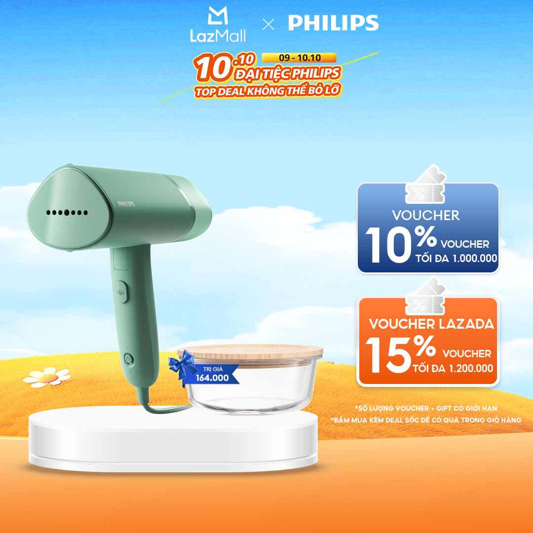 Bàn Ủi Hơi Nước Cầm Tay Philips STH3010/70 - Hàng Phân Phối Chính Hãng
