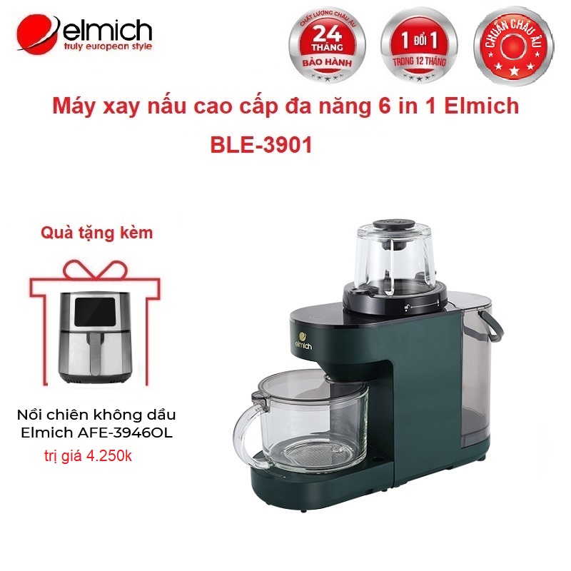 Máy xay nấu đa năng 6 trong 1 elmich ble-3901