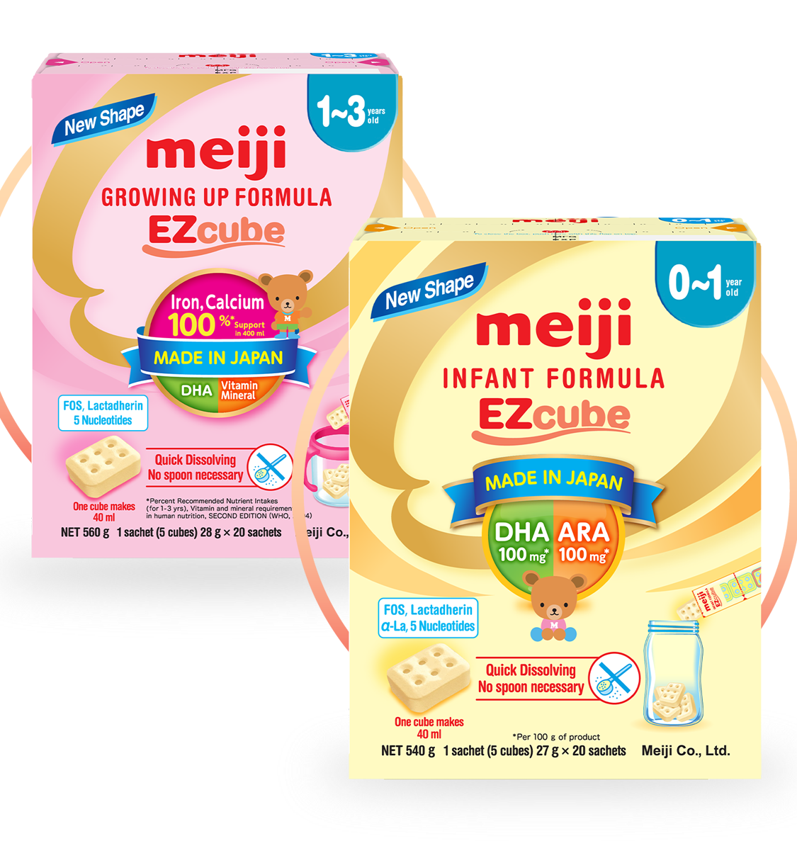 Sữa Bột Meiji Thanh Nhập Khẩu Số 0/sô 1 (20 thanh) mẫu mới