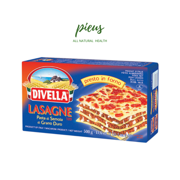 Mỳ lasagne không trứng số 109 | lasagne semola no. 109 divella 500g