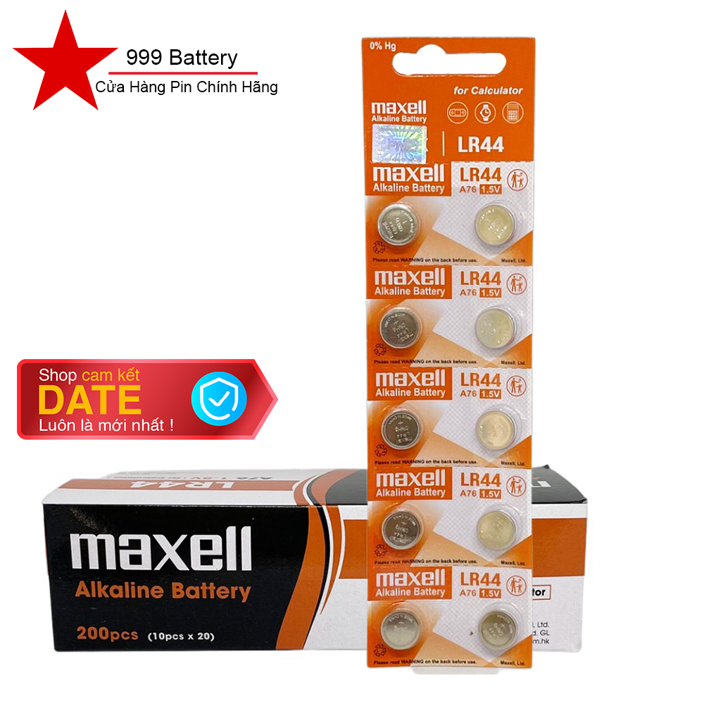 Pin lr44 ag13 a76 maxell alkaline 1.5v