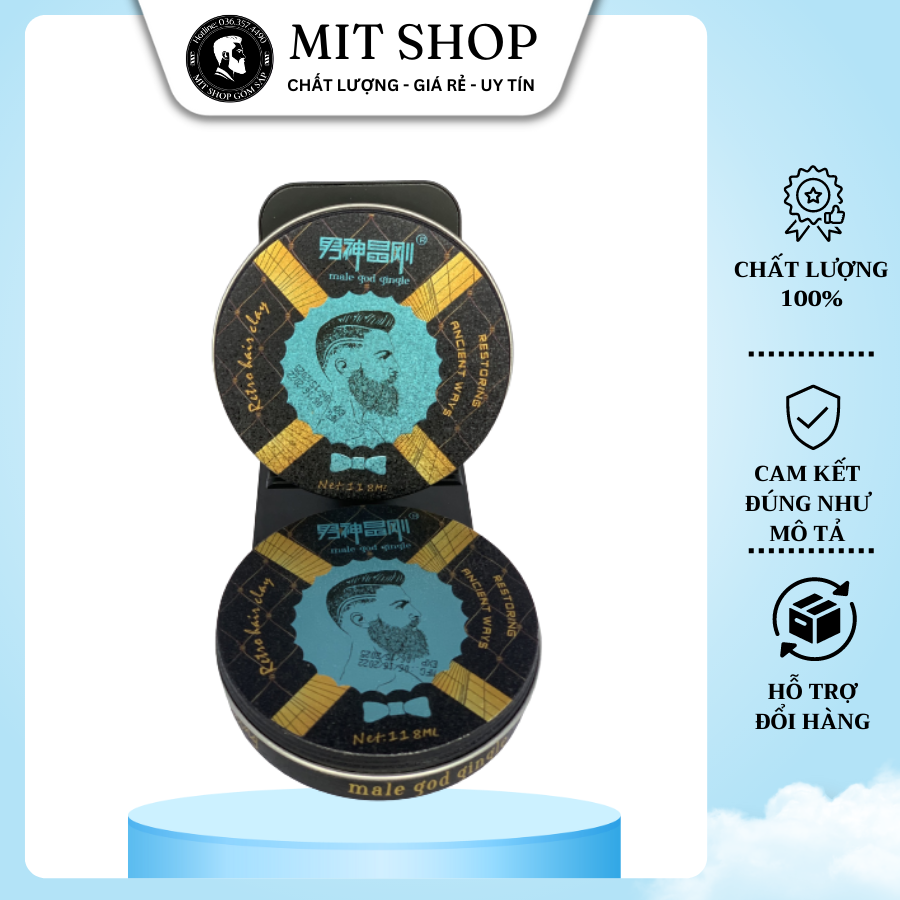 Sáp vuốt tóc male god gingle retro hair clay 118ml