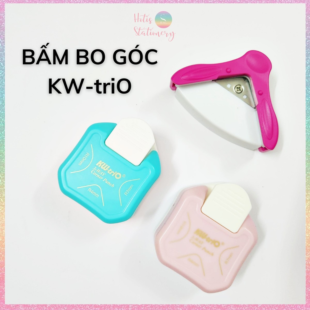 Dụng cụ bấm bo góc tròn KW-triO Corner Punch - Cắt góc thủ công DIY - Làm thiệp/ danh thiếp/ tag