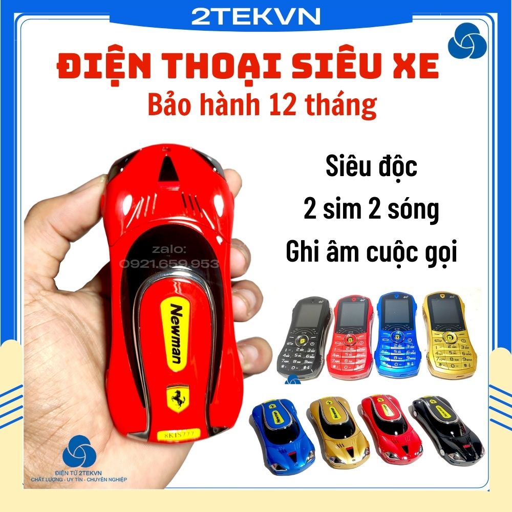 Điện thoại độc hình siêu xe Ferrari F911 hỗ trợ 2 sim ghi âm cuộc gọi