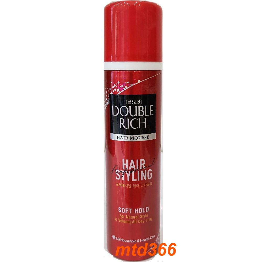 Mousse tạo kiểu tóc 150ml double rich giữ nếp tóc tự nhiên, nuôi dưỡng tóc bồng bềnh