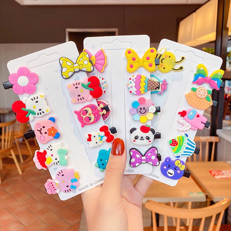 Set 10 kẹp tóc hàn quốc cute cho bé