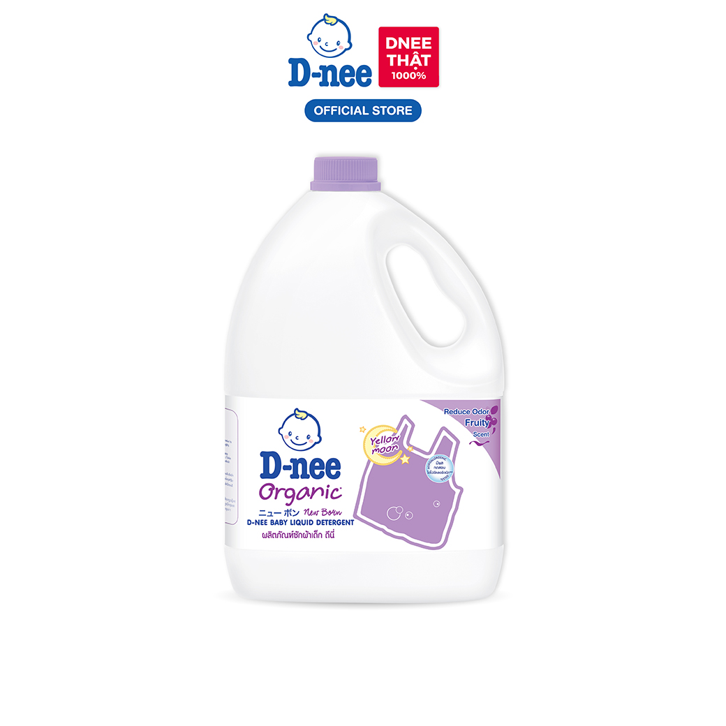 (Trợ Giá) Nước giặt quần áo cho em bé D-nee 3000 ML - Dnee Yellow Moon nhẹ dịu cho trẻ em
