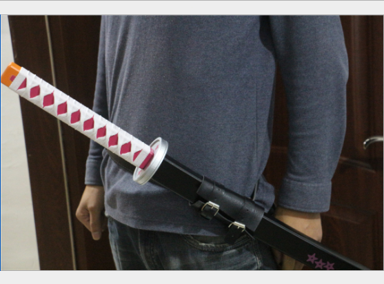Đai đeo kiếm bằng da cho Kiếm nhật katana / kiếm kimetsu no yaiba / mô hình kiếm zozo / kiếm gỗ đồ chơi