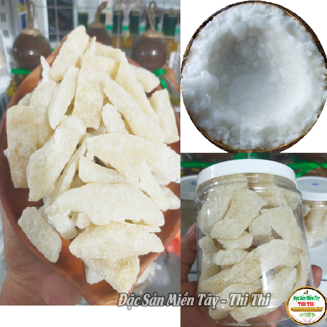 Combo 1 dừa sáp loại 3 size lớn + 250gr mứt dừa sáp loại 3