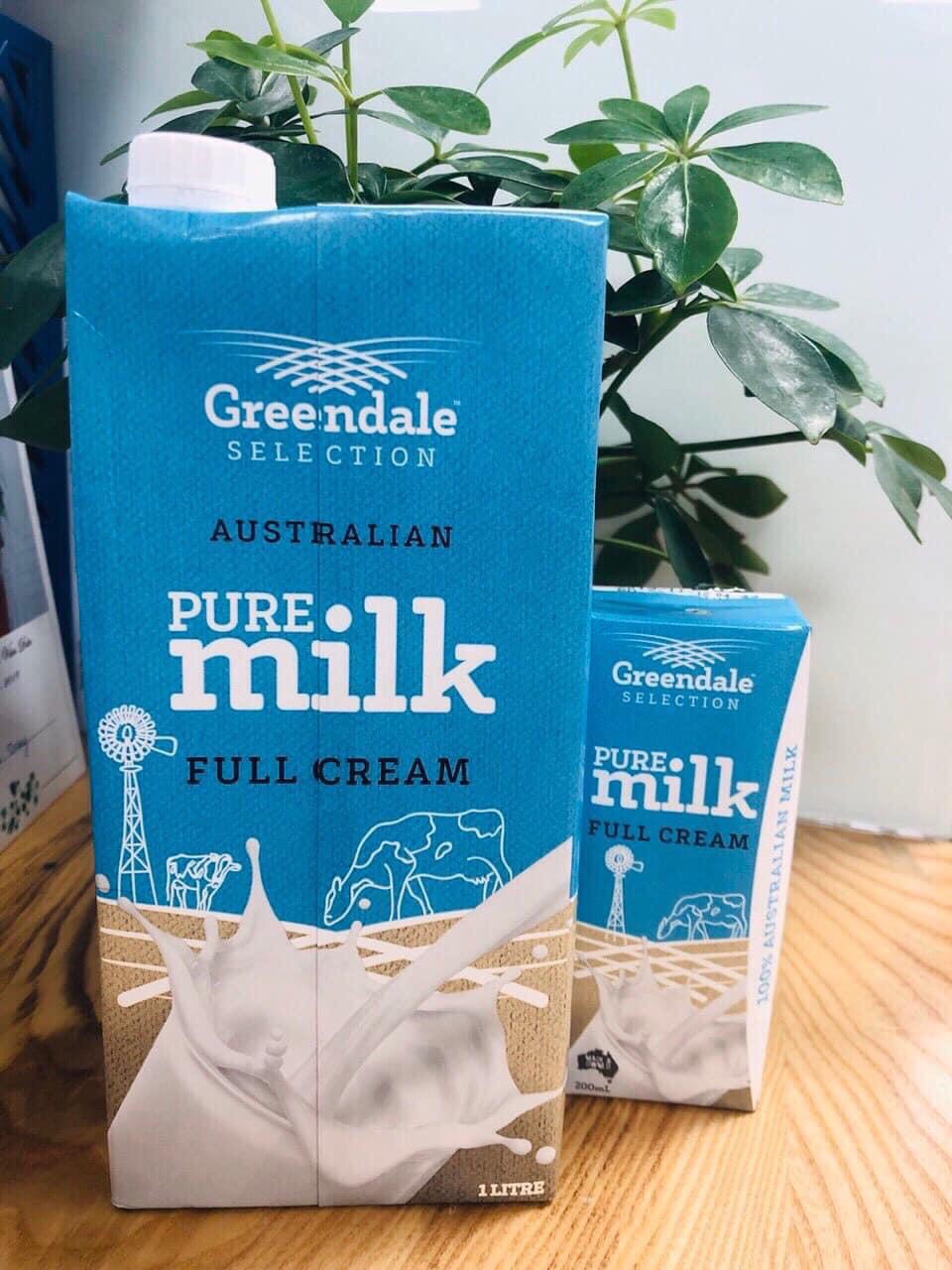 Sữa tươi nguyên kem Greendale Pure Milk 1L Nhập Khẩu Úc Chính Hãng