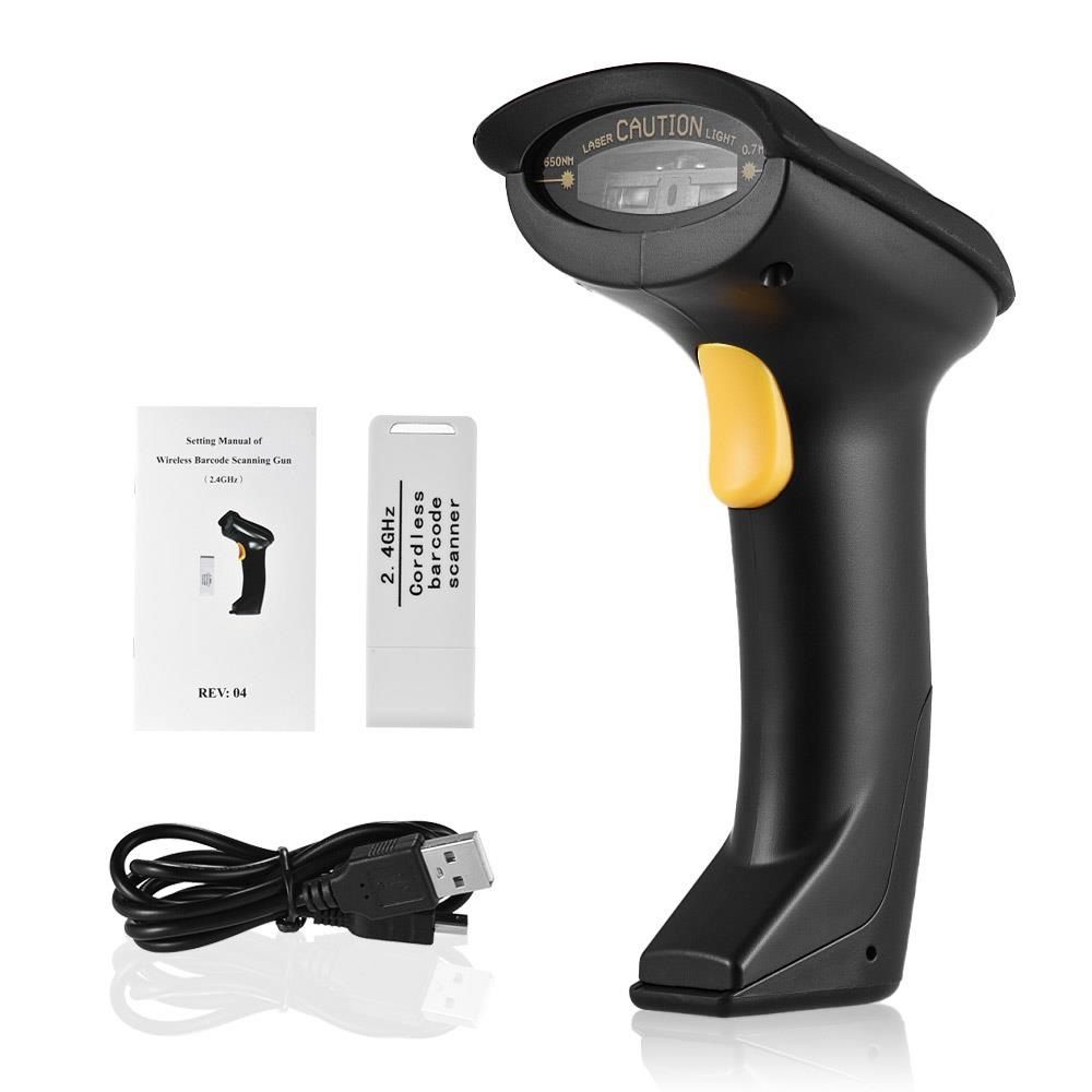 Máy quét mã vạch không dây wireless 2.4g scan cực nhanh , công nghệ laser mới phạm vi quét rộng
