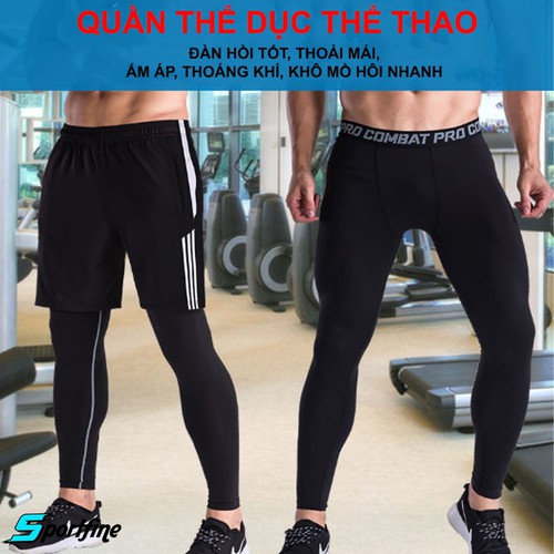 [HCM]Quần Pro Combat Giữ Nhiệt Quần Gym dáng dài Quần giữ nhiệt chơi bóng rổ bóng đá