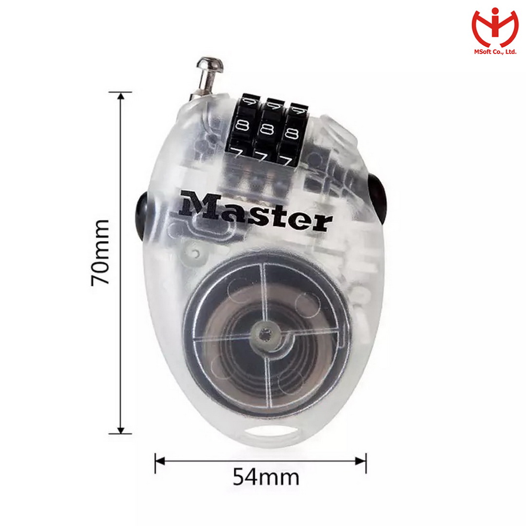 Khóa vali master lock 4603 eurd - dây cáp 2mm x dài 61cm có thể tăng đưa - msoft