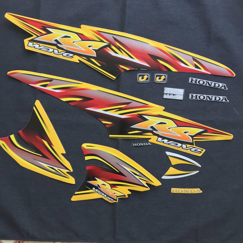 Tem xe Wave RS 3 LỚP ZIN THEO XE (MÀU VÀNG)