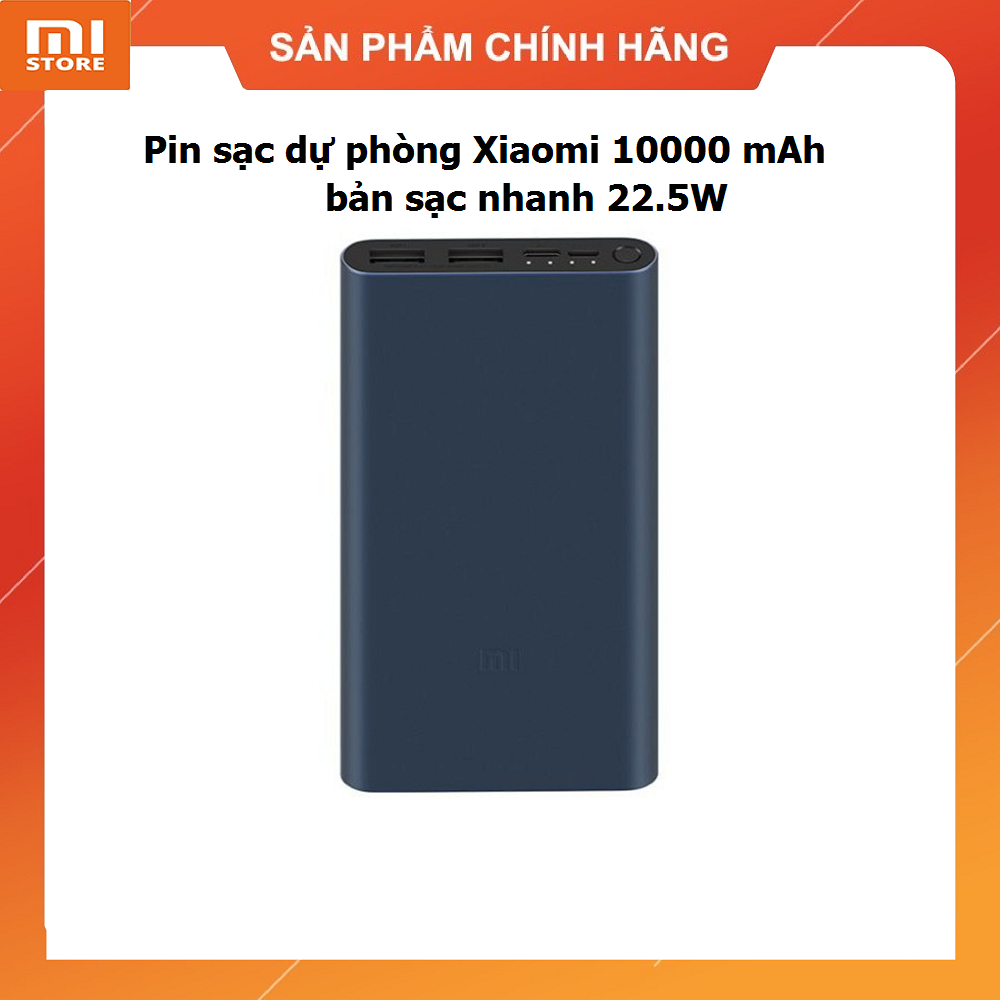  Pin sạc dự phòng Xiaomi 10000 mAh bản sạc nhanh 22.5W mới nhất  PB100DZM  2 màu sang trọng 