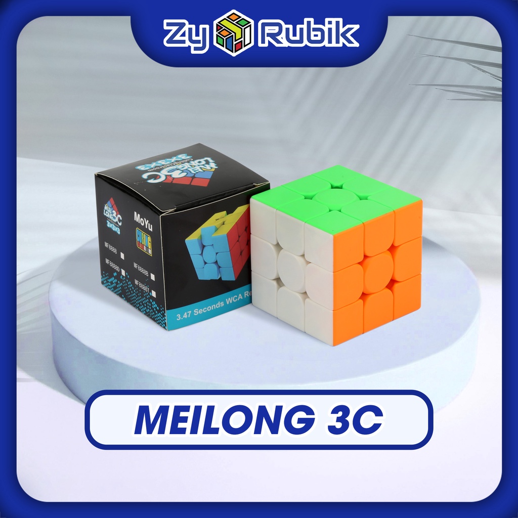 Rubik 3x3 meilong 3c mfjs stickerless - rubik 3x3 stickerless moyu meilong 3 mfjs 3 rubic 3 tầng 3x3x3 đồ chơi trí tuệ - zyo rubik