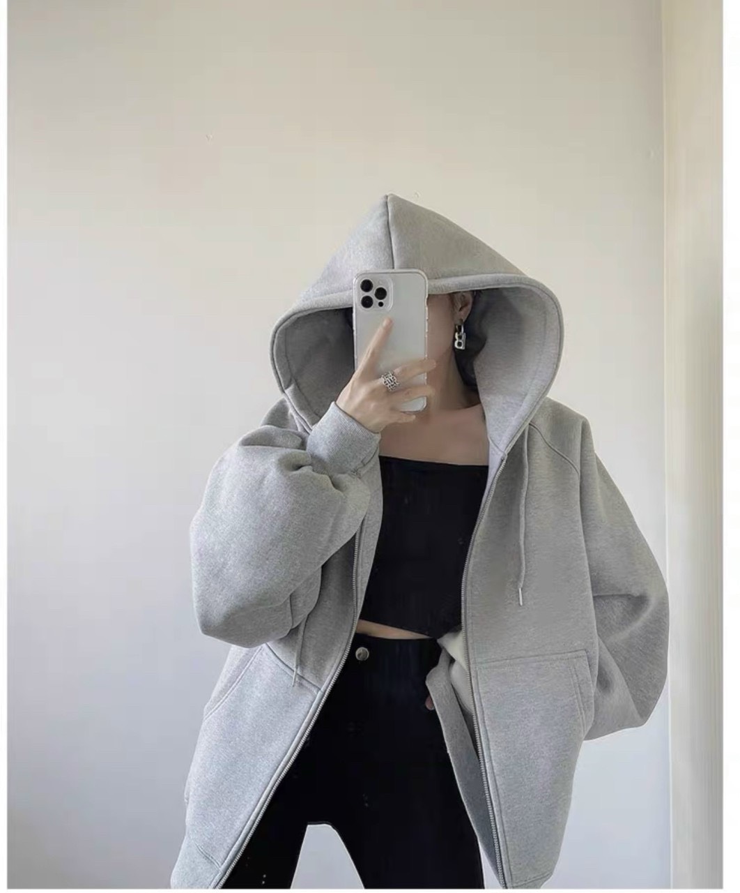 ÁO Nỉ mũ to hàng hot , khoác nỉ trơn hoodies nỉ from rộng_TP79