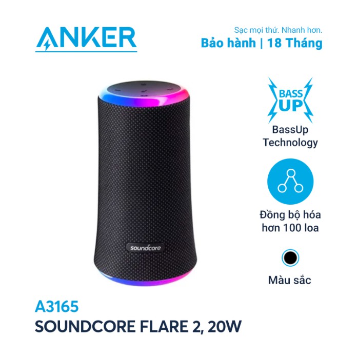 Loa bluetooth anker a3165 soundcore speaker flare 2
