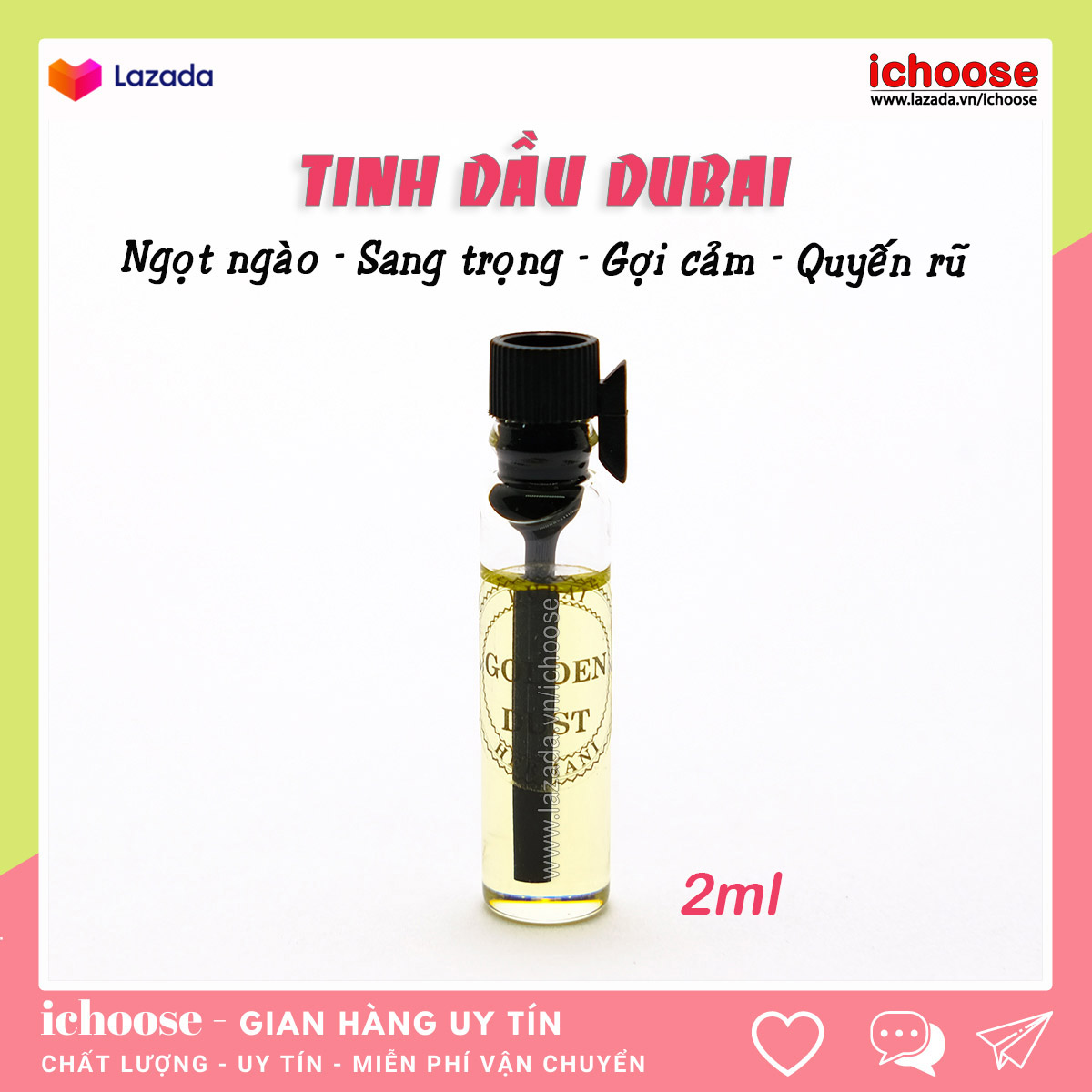 Tinh dầu thơm nước hoa Dubai mẫu thử nước hoa mini thơm lâu ngọt dịu quyến rũ