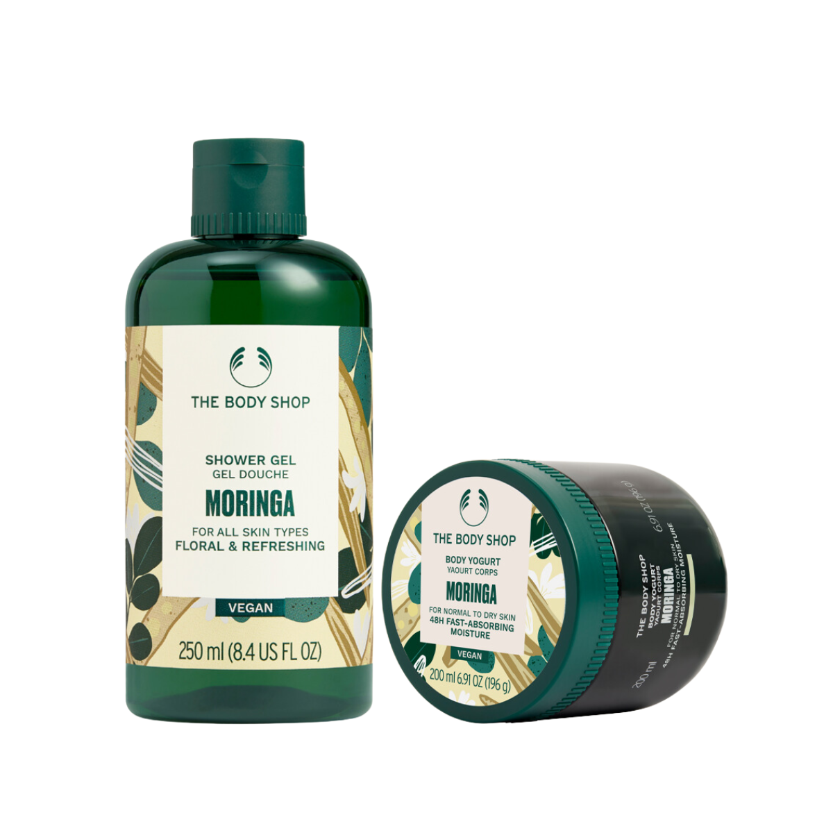 Combo Sữa Chua Dưỡng Thể 240ml và Sữa Tắm 250ml Moringa The Body Shop