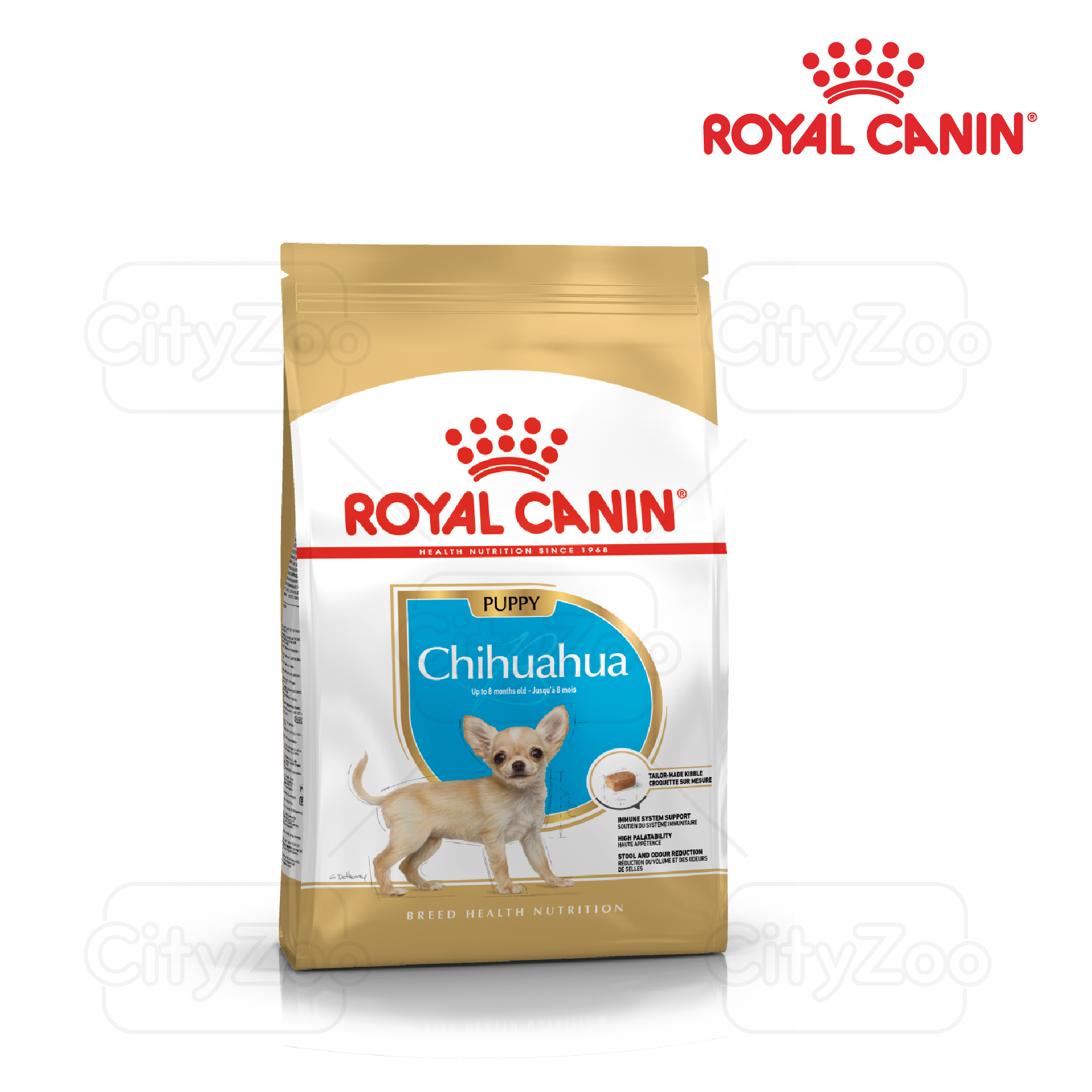 Thức ăn cho chó con dưới 8 tháng tuổi Royal Canin Chihuahua Puppy hạt khô sản xuất tại pháp