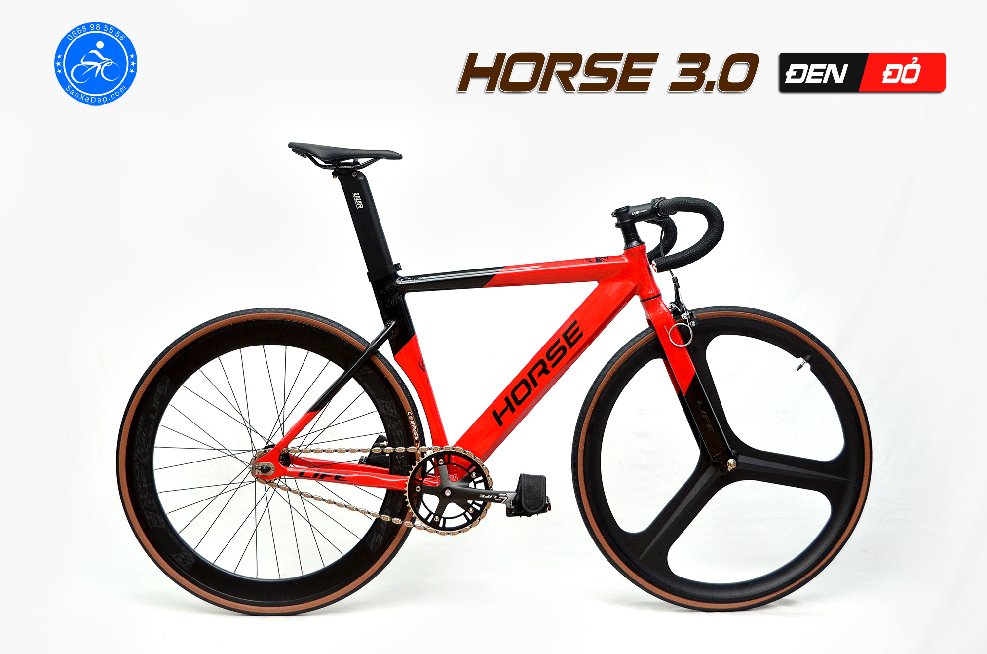 Xe đạp fixed gear LIFE Horse 3.0 (3 đao) – Kiểu dáng khí động học, tinh thần Fixed Gear đỉnh cao.