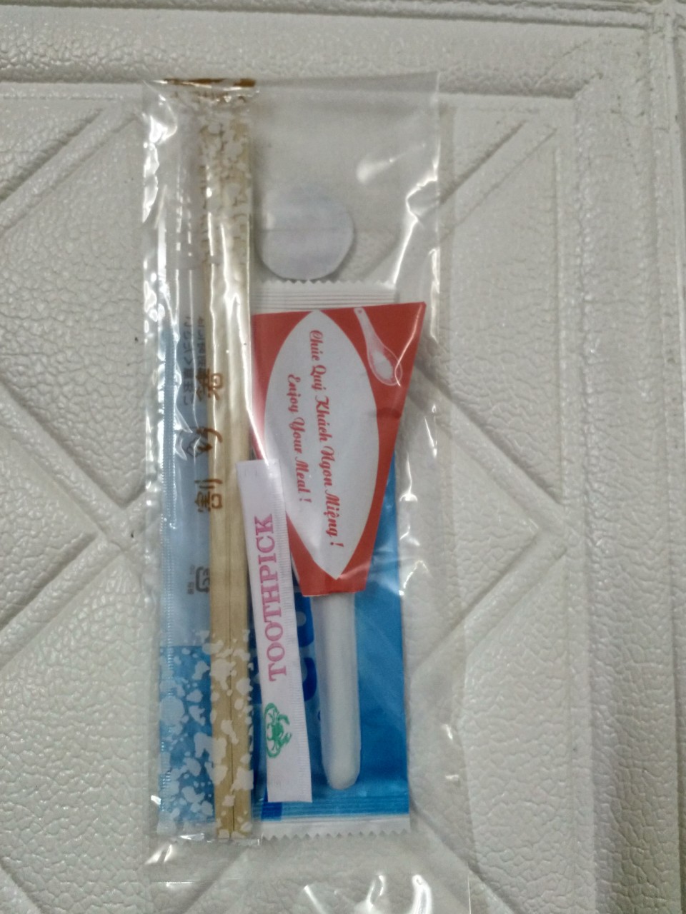 [HCM][Hàng Tốt]Combo 10 Bộ Đũa Gỗ+Muỗng+Giấy Ướt+Tăm Tre Dùng 1 Lần