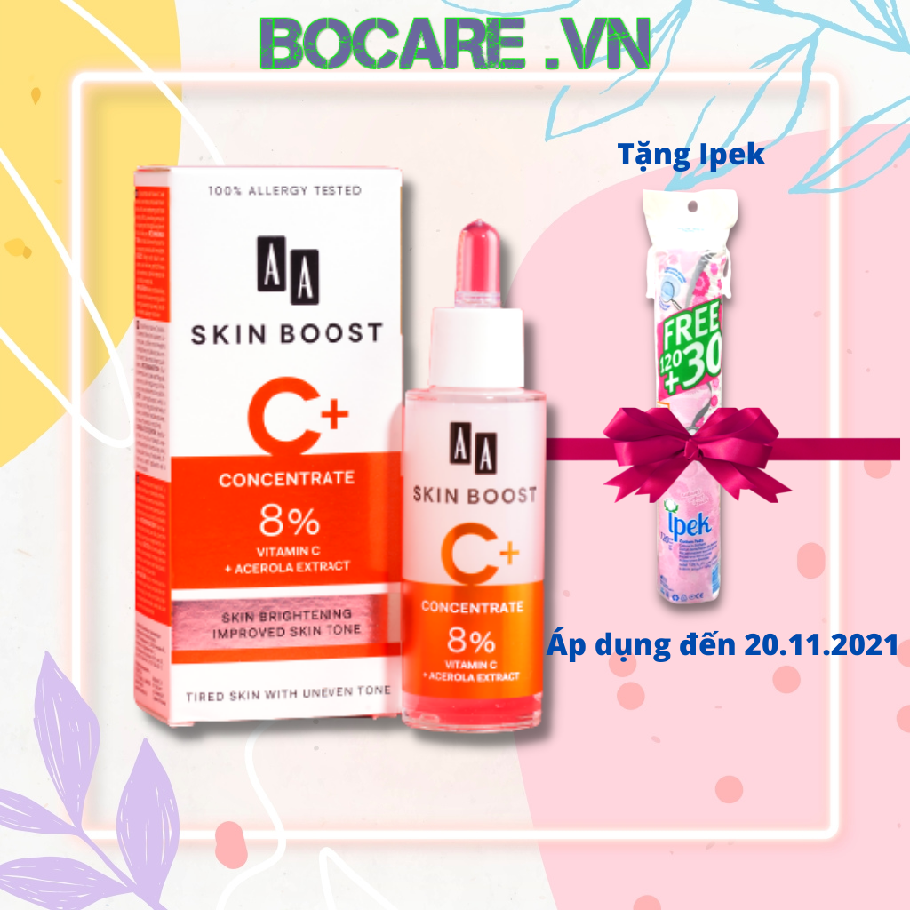 Serum vitamin C+ AA Cosmetic dưỡng trắng, mờ thâm và tái tạo da