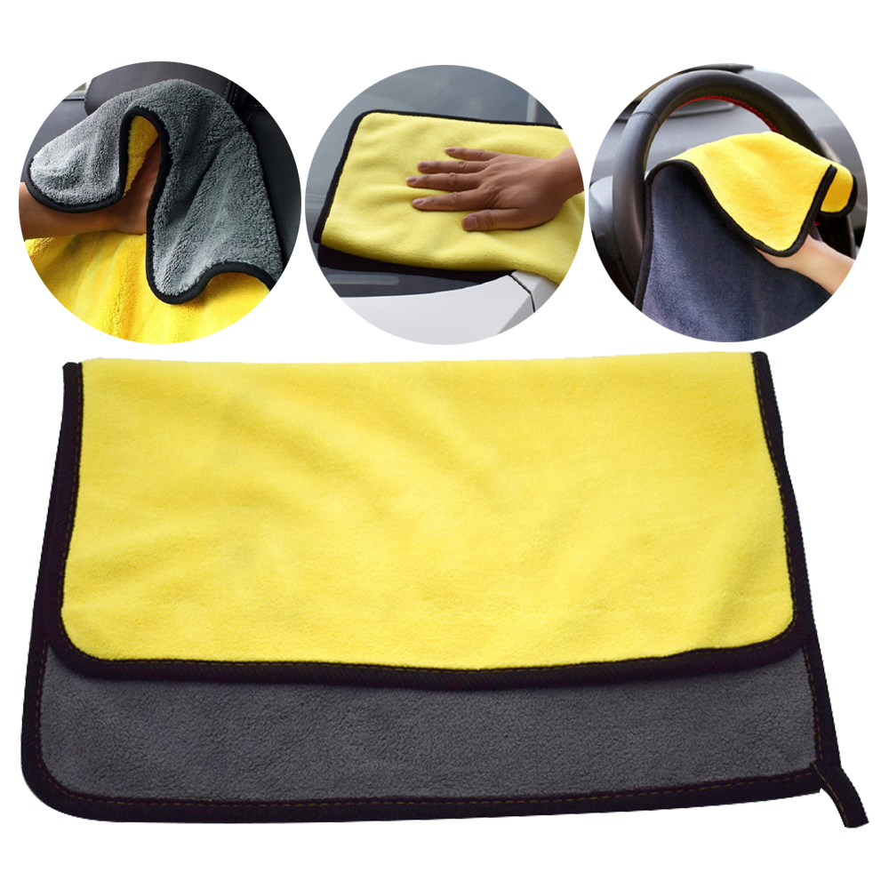 Khăn lau xe ô tô chuyên dụng ⚡️𝐅𝐑𝐄𝐄 𝐒𝐇𝐈𝐏⚡️ Khăn lau xe hơi MICROFIBER 2 lớp cao cấp chuyên dụng cho nhà và xe - siêu thấm hút - chống chầy xước