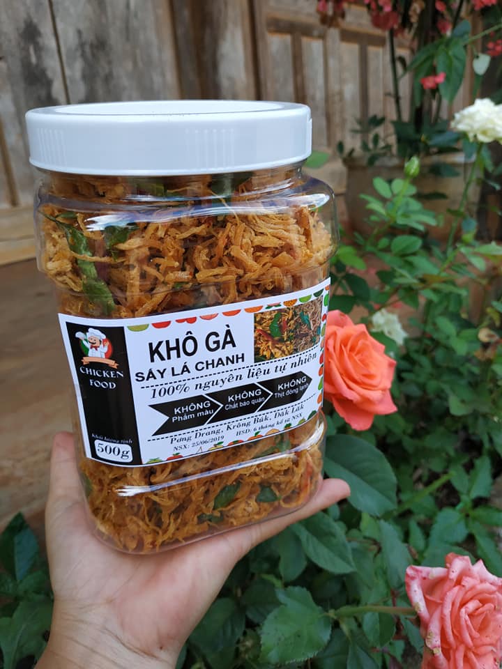 500 gr khô gà thả vườn - nhà làm ngon bảo bảo an toàn