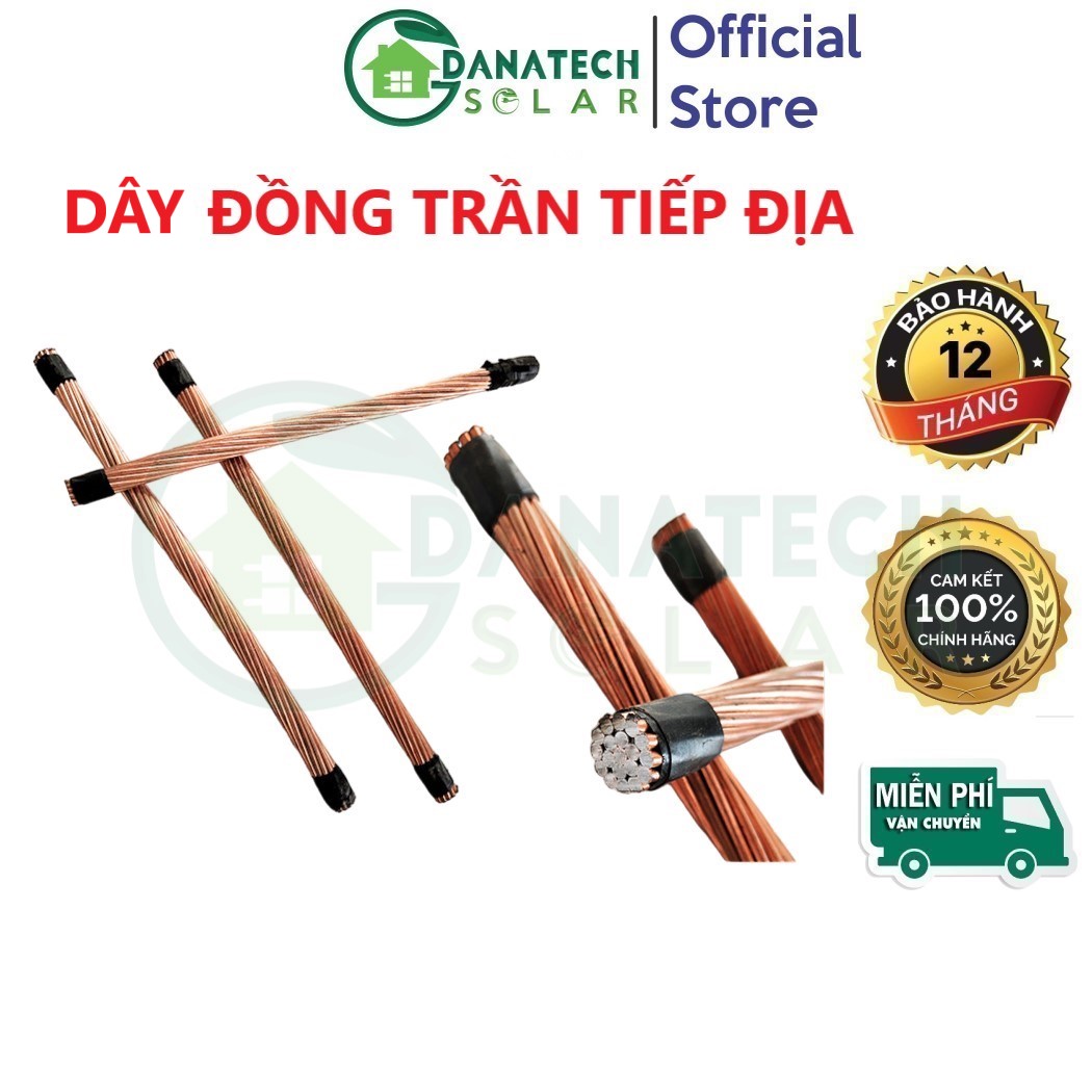 Cáp đồng trần tiếp địa tiết diện 10mm2 16mm2 25mm2 35mm2 50mm2 70mm2