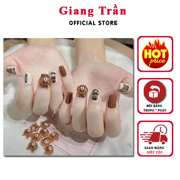 Charm gấu cute trang trí móng cực xinh