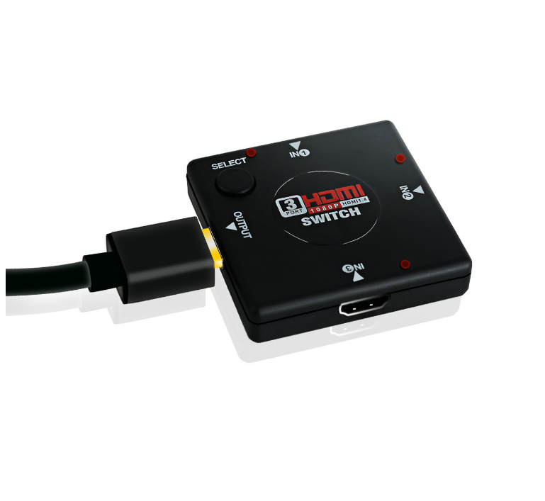 [HCM]Mini HDMI switcher 3 in 1 out manual converter supports 1080P 3D
