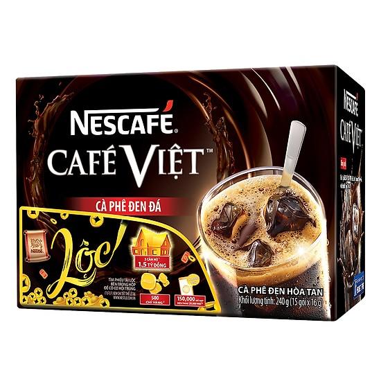NESCAFÉ Café Việt Cà phê đen đá - Hộp 15 gói x 16 g
