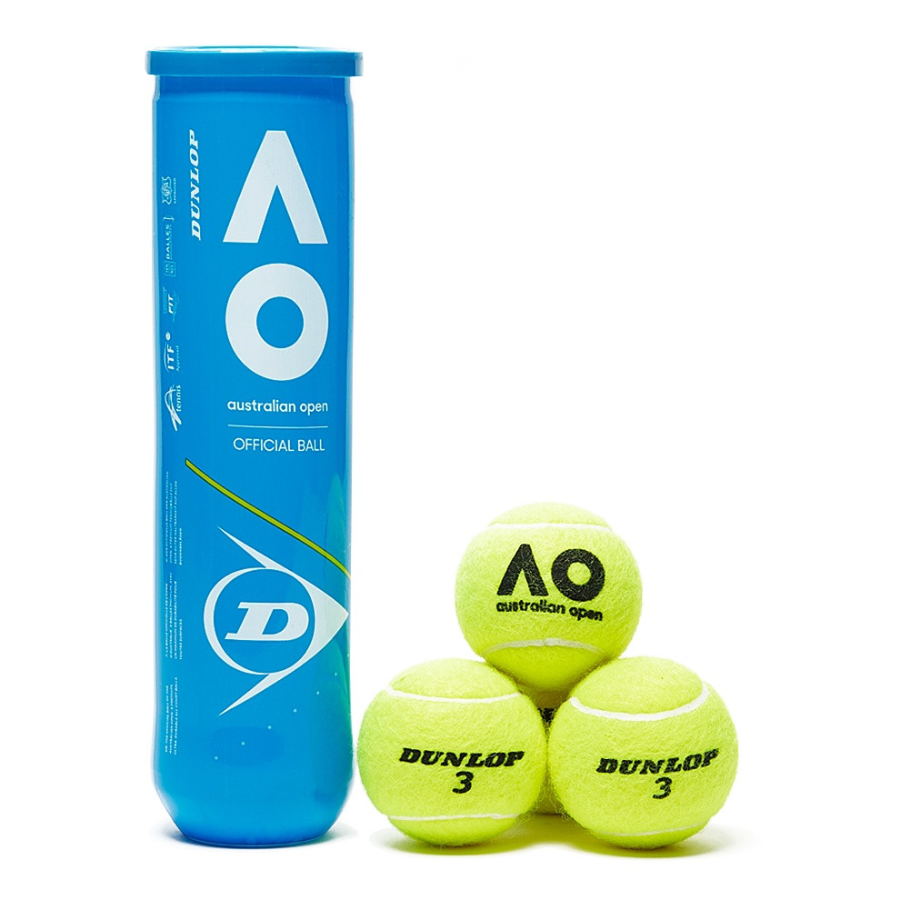 Bóng Tennis hiệu Dunlop AO Australian Open - hộp 4 bóng thùng 18 lon