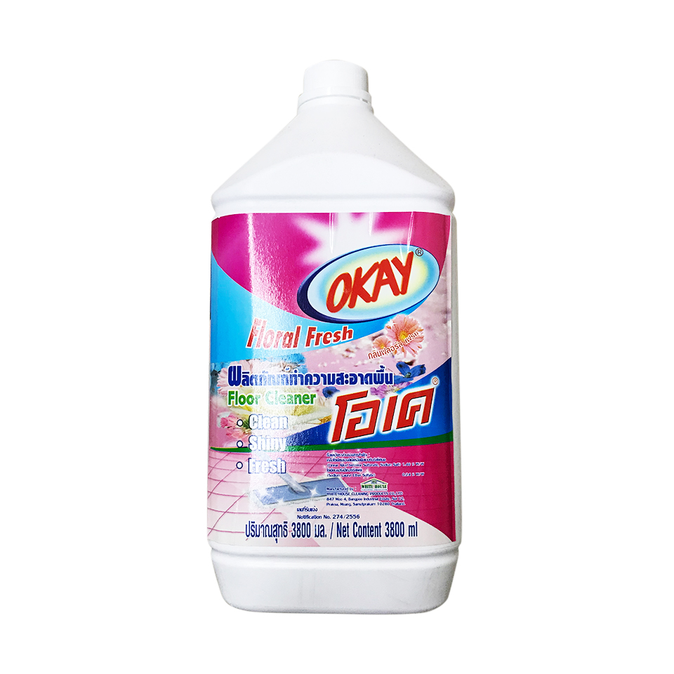 NƯỚC LAU SÀN OKAY 3800ml Thái Lan (Màu Hồng Hương Hoa)