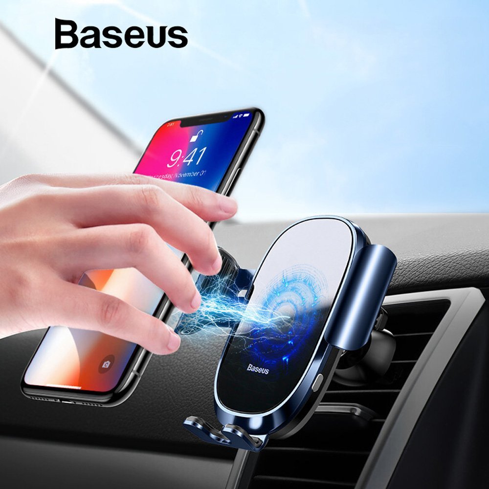 Giá đỡ điện thoại, kẹp điện thoại trên xe hơi khóa tự động bằng cảm biến - Baseus Future Series Intelligent Sensor Car Holder