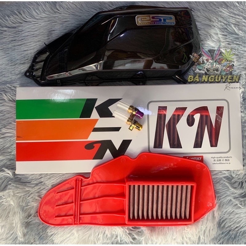 Ốp Pô E VARIO/CLICK/AB + Lọc Gió + Tem Titan ESP + Ống Xã Cặn Pô E Tặng Kèm Bao Tay Daytona