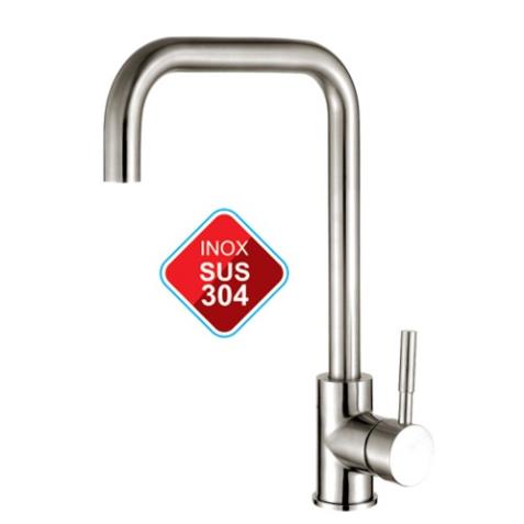 Vòi rửa chén bát nóng lạnh inox 304 tặng 2 dây inox304