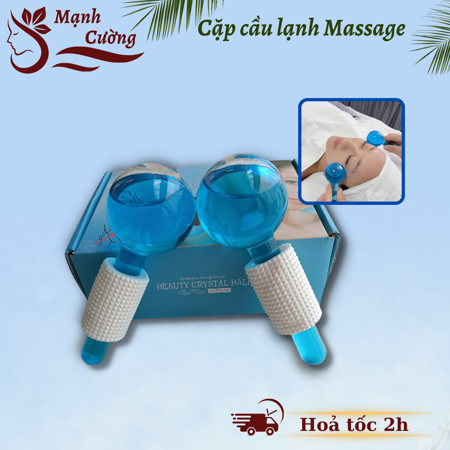 Quả cầu lạnh massage mặt dùng trong spa-tmv- cá nhân