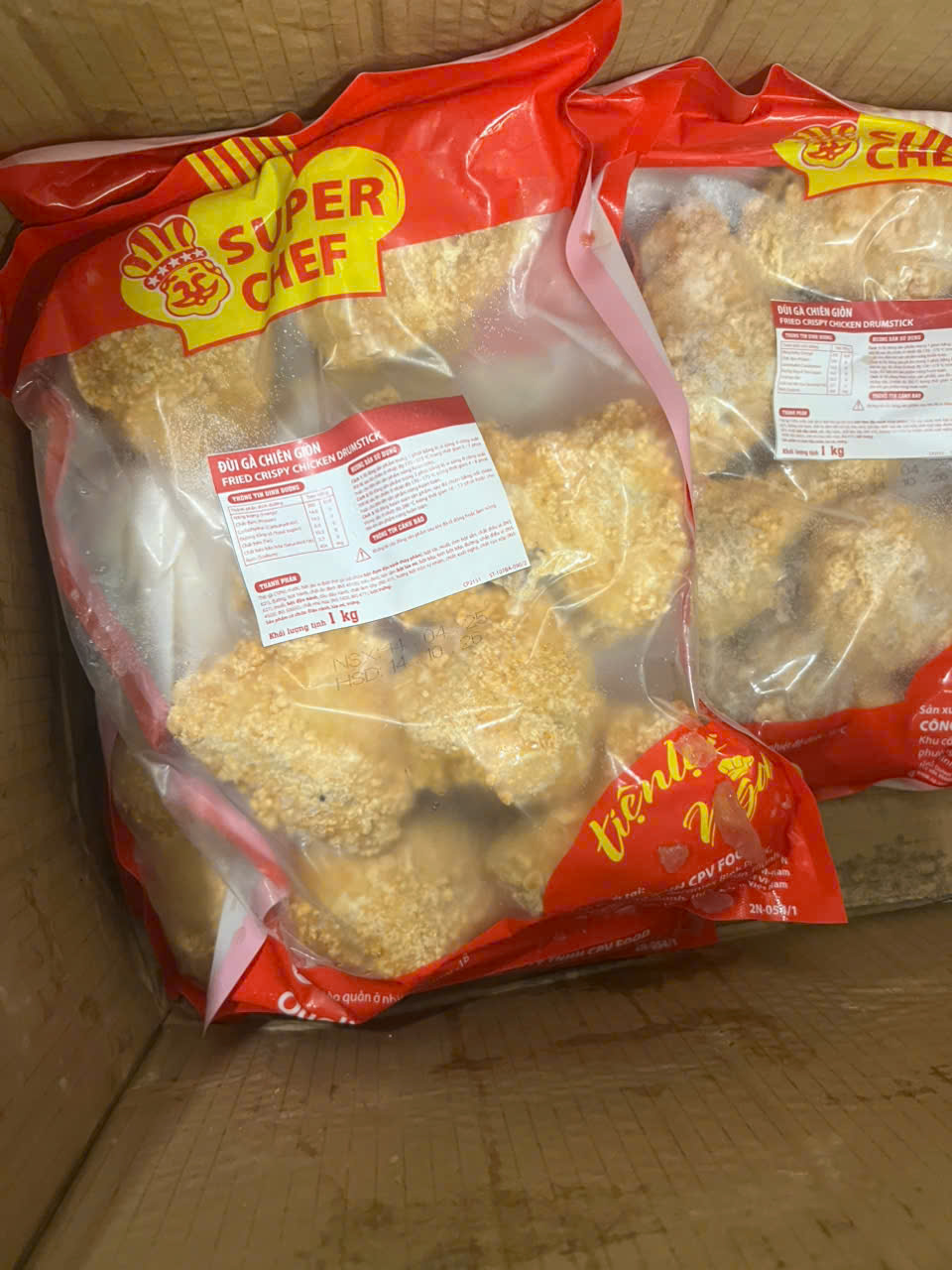 Đùi gà tẩm bột chiên giòn CP túi 7-8 cái 1kg (giao tphcm)