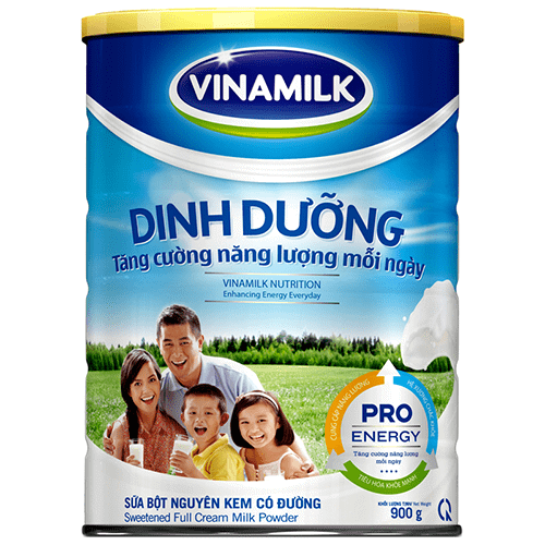 Sữa bột Nguyên kem có đường Vinamilk Dinh Dưỡng - Hộp thiếc 900g
