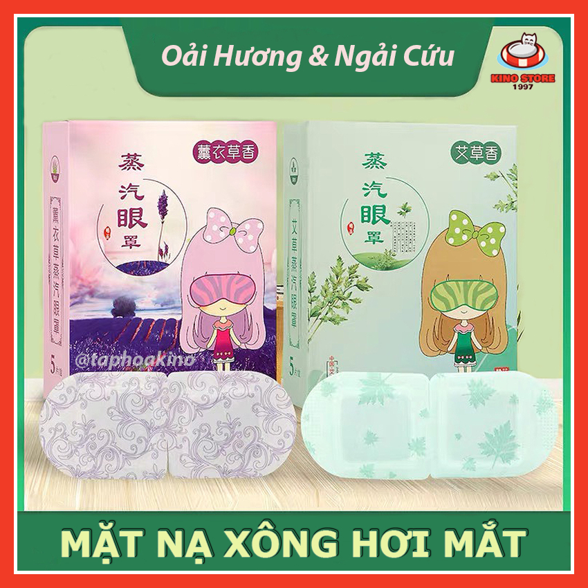 Mặt nạ xông hơi mắt ngải cứu mặt nạ nóng mắt thảo mộc thư giãn, ngủ ngon, giảm thâm bọng mắt mugwort steam eyes mask