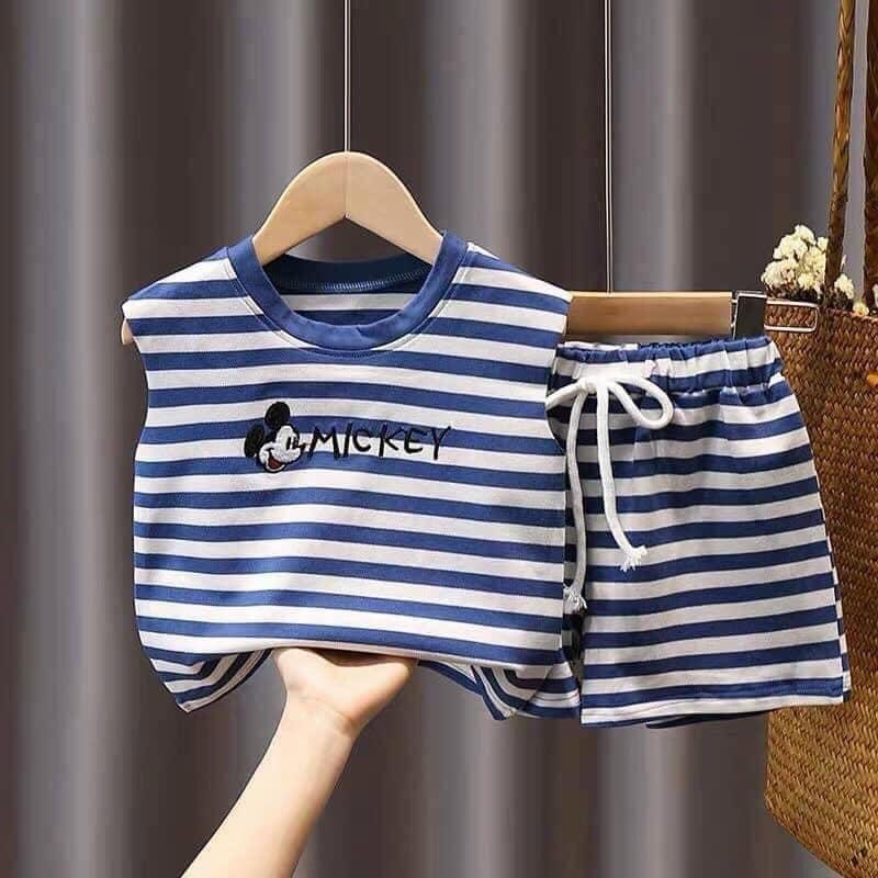 [SIÊU RẺ] Bộ Ba Lỗ Cho Bé, Bộ Sát Nách Cho Bé Trai Và Bé Gái Mickey từ 7-18kg | ẢNH THẬT CẬN CHẤT| H7