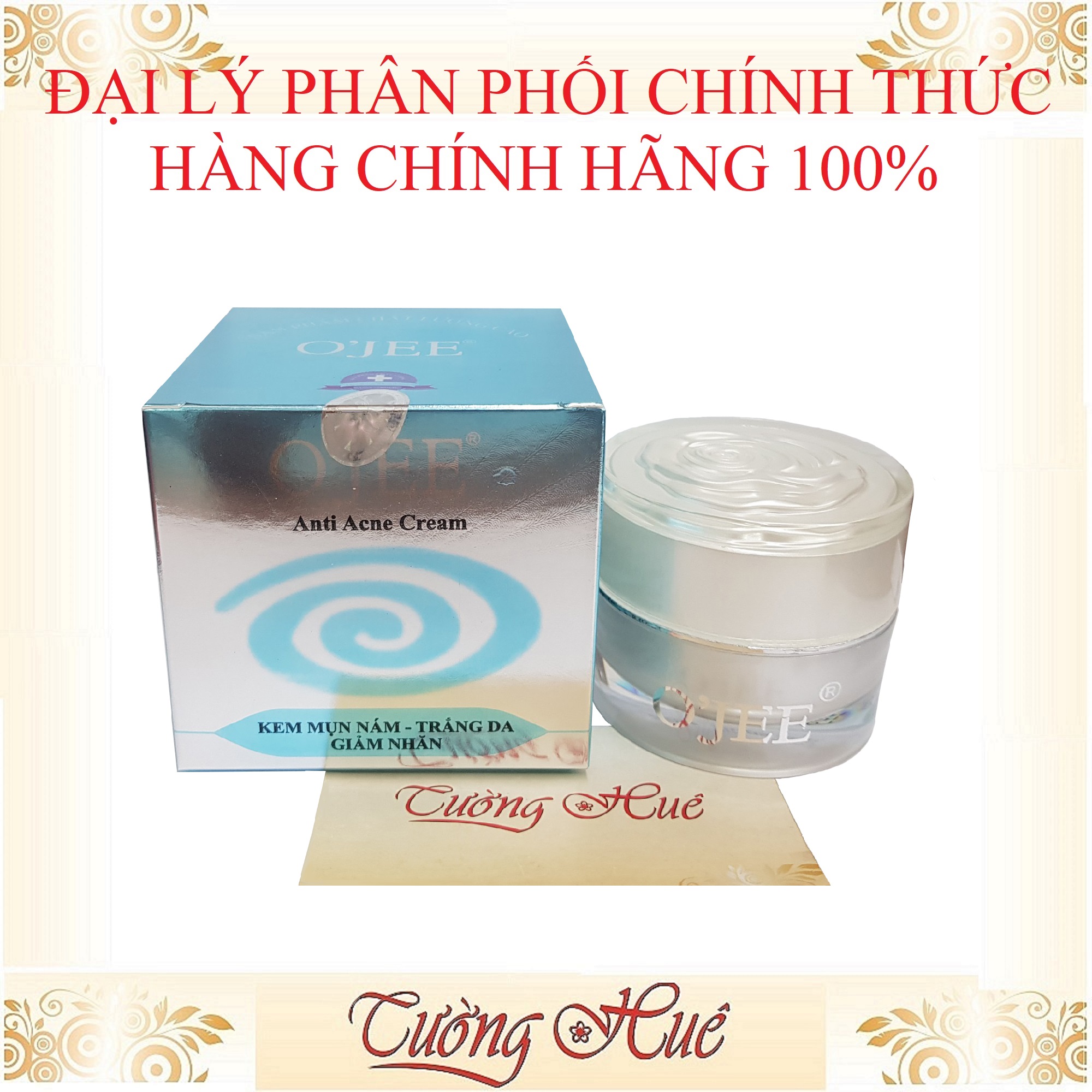 Kem O'Jee Mụn Nám Trắng Da Giảm Nhờn - 20g - Xanh Biển